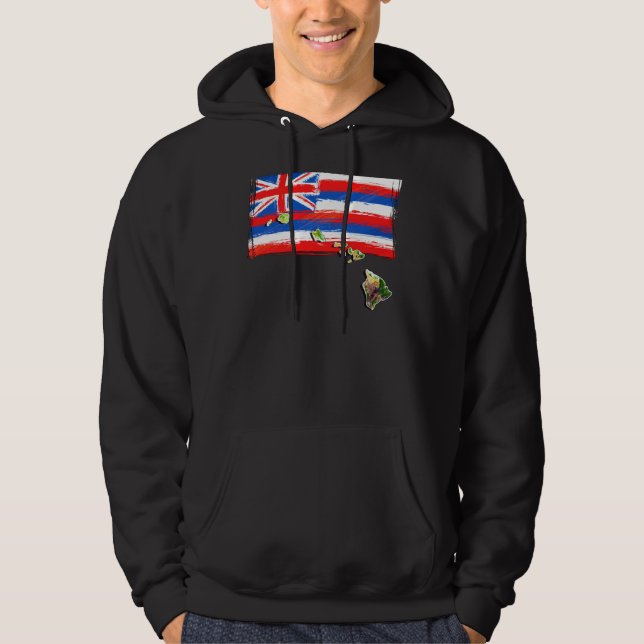 Sudadera Bandera Hawái de las Islas Hawái (Anverso)