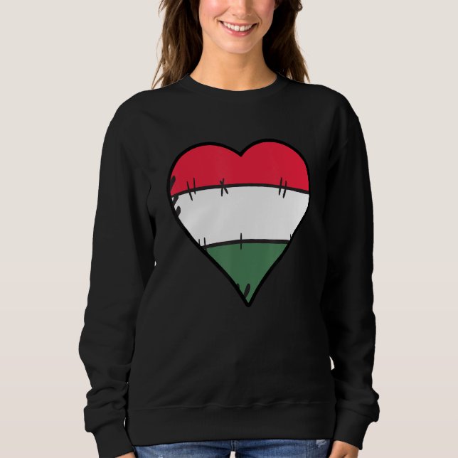 Sudadera Bandera húngara del Corazón de Hungría (Anverso)