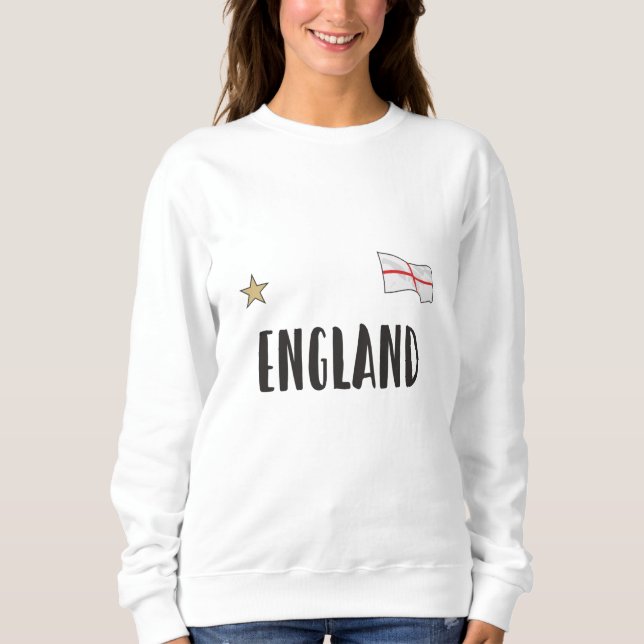 Sudadera Bandera inglesa del hincha de fútbol de Inglaterra (Anverso)