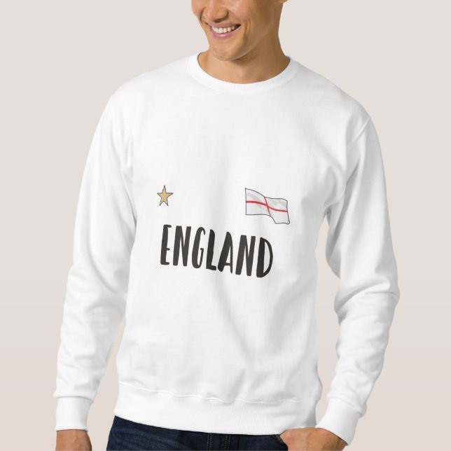 Sudadera Bandera inglesa del hincha de fútbol de Inglaterra (Anverso)