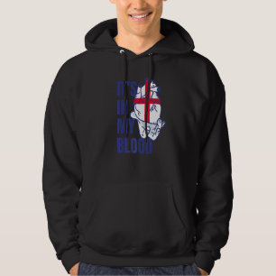 Sudadera Bandera inglesa venas de sangre del corazón manos 