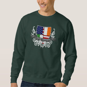 Sudadera Bandera Irlandés-Americana del escudo
