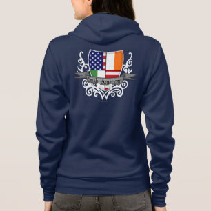 Sudadera Bandera Irlandés-Americana del escudo