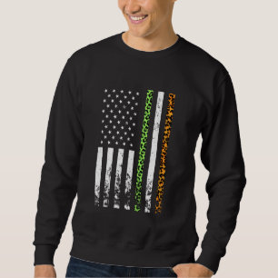 Sudadera Bandera irlandesa de bandera norteamericana de alt