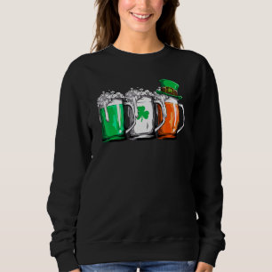 Sudadera Bandera irlandesa de Cerveza St Patrick Day Beer