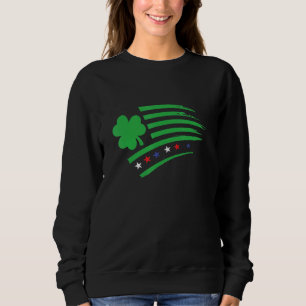 Sudadera Bandera irlandesa de EE. UU. Trébol Irlanda Améric