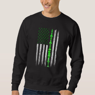 Sudadera Bandera irlandesa estadounidense ajedrez St Patric