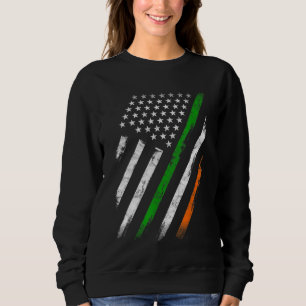 Sudadera Bandera irlandesa estadounidense Lucky St Patrick