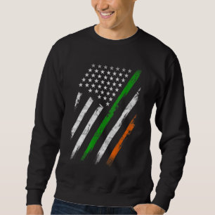 Sudadera Bandera irlandesa estadounidense Lucky St Patrick