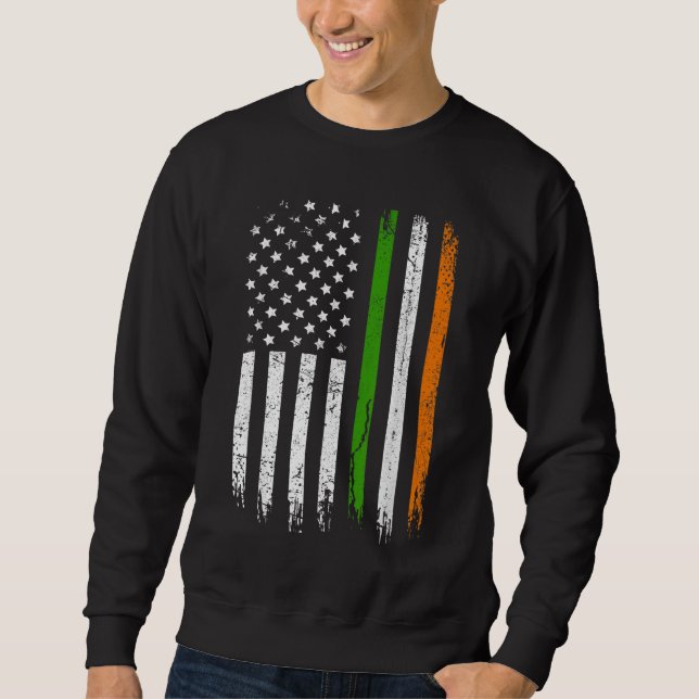 Sudadera Bandera irlandesa norteamericana en peligro (Anverso)