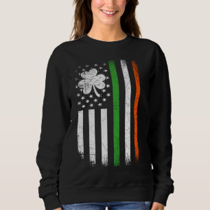 Sudadera Bandera irlandesa norteamericana Shamrock Flag St 