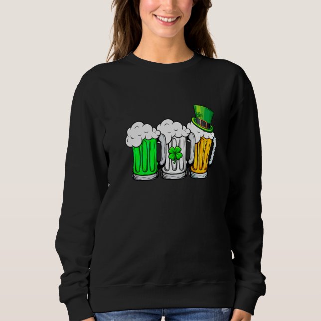 Sudadera Bandera Irlandesa St Pattys Day Men Women Ou (Anverso)