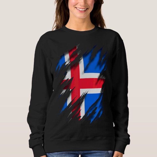 Sudadera Bandera islandesa vibrante (Anverso)