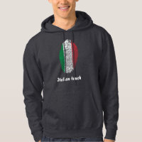 Bandera italiana de la huella dactilar del tacto