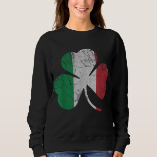 Sudadera Bandera italiana irlandesa Shamrock St Patrick's D
