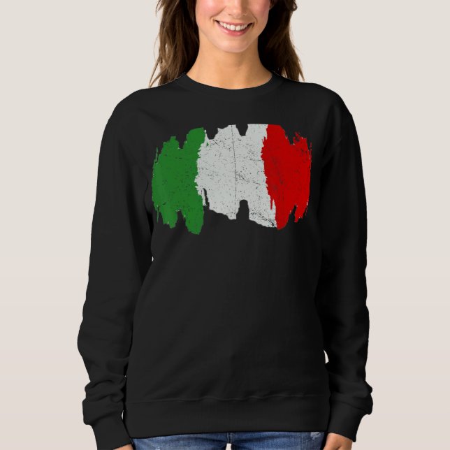 Sudadera Bandera italiana Italia Gráfico italiano estilo it (Anverso)