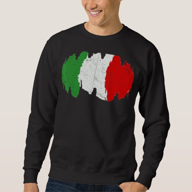 Sudadera Bandera italiana Italia Gráfico italiano estilo it (Anverso)
