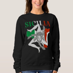 Sudadera Bandera italiana Trinacria Sicilia Bandera Sicilia