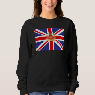 Sudadera Bandera Jack de la Unión Británica con Escudo real