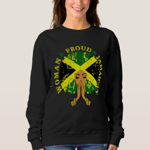 Sudadera Bandera jamaiquina Mujer negra Orgullosa Afro de J