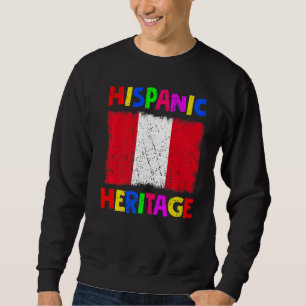 Sudadera Bandera Latina Perú, Mes de Patrimonio Hispano Nac