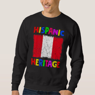 Sudadera Bandera Latina Perú, Mes de Patrimonio Hispano Nac