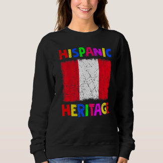 Sudadera Bandera Latina Perú, Mes de Patrimonio Hispano Nac