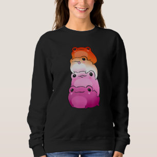Sudadera Bandera Lesbiana Color Rana Sutil Lgbtq Orgullo Es