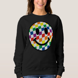Sudadera Bandera Lgbt Arcoiris Feliz cara Bisexual Lesbiana
