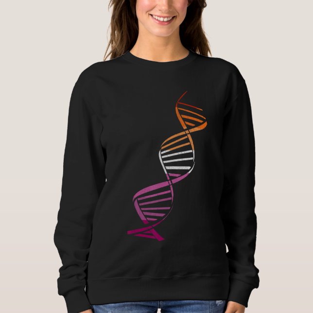 Sudadera Bandera Lgbt De Adn Para Lesbianas (Anverso)