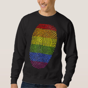 Sudadera Bandera Lgbt Huella digital Orgullo Lgbt