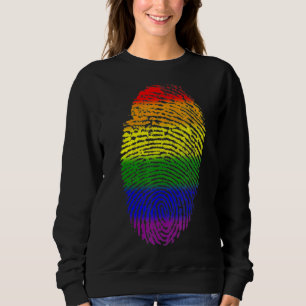Sudadera Bandera Lgbt Huella digital Orgullo Lgbt