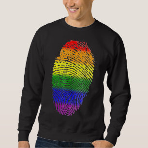 Sudadera Bandera Lgbt Huella digital Orgullo Lgbt