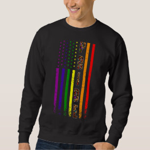 Sudadera Bandera Lgbt Leopard Ally Arcoiris Bandera Estadou