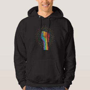 Sudadera Bandera Lgbt Retro Material De Arte Vintage Lgbt H