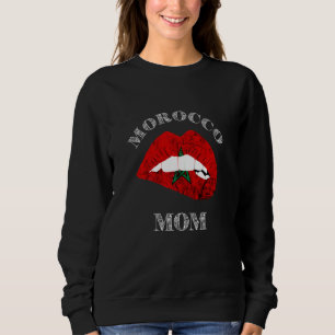 Sudadera Bandera Marroquí De Mujeres Marruecos Mamá Labio O