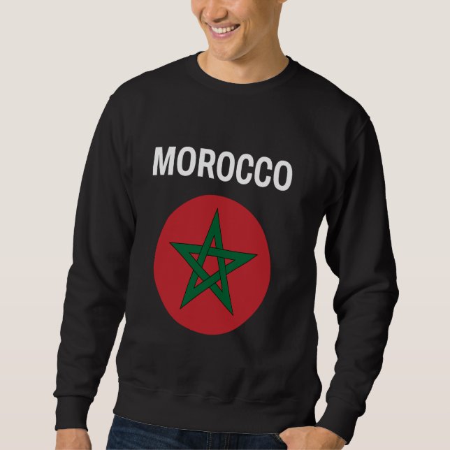 Sudadera Bandera marroquí moderna (Anverso)