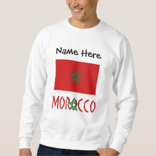 Sudadera Bandera Marroquí Personalizada Nombre 