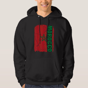 Sudadera Bandera Marroquí Vintage Orgullo De Marruecos Raíc