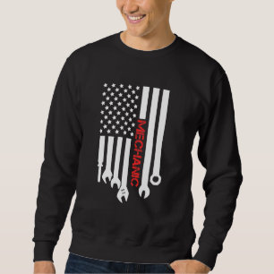 Sudadera Bandera Mecánica Estadounidense 4 De Julio Patriót