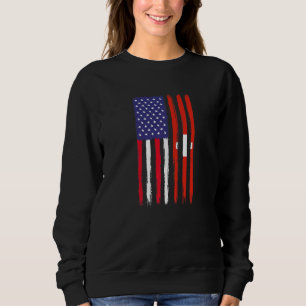 Sudadera Bandera media americana de raíces suizas