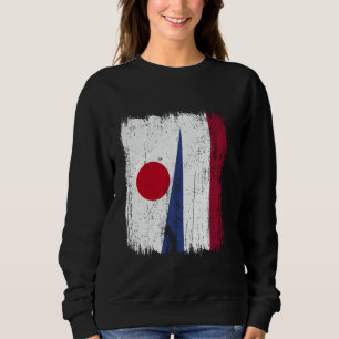 Sudadera Bandera media Japón Holanda Herencia japonesa hola