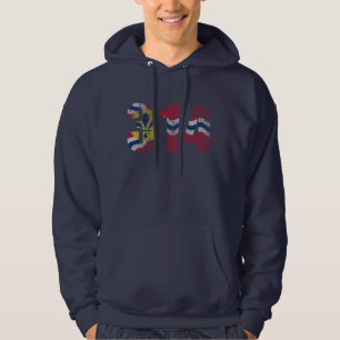 Sudadera Bandera Missouri de St. Louis del vintage 314