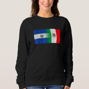 Sudadera Bandera mitad mexicana mitad salvadoreña México El