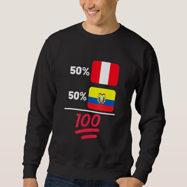 Sudadera Bandera mixta peruana más ecuatoriana (Anverso)