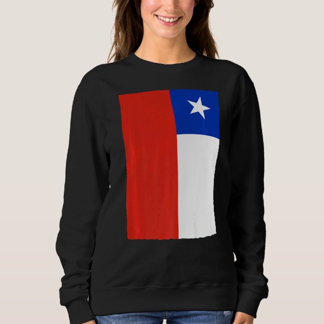 Sudadera Bandera nacional chilena retro vintage Chile (Anverso)