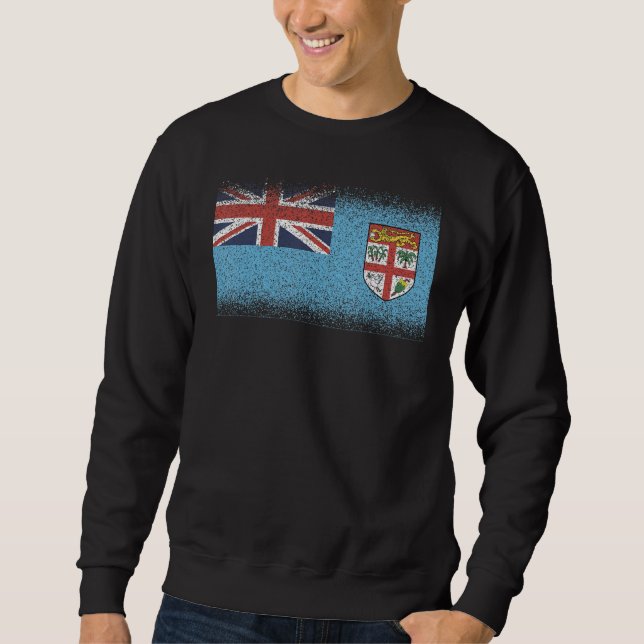 Sudadera Bandera Nacional de Fiji souvenir para hombres muj (Anverso)