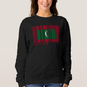 Sudadera Bandera nacional de Maldivas de recuerdo para homb