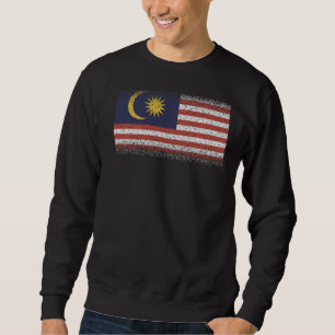 Sudadera Bandera nacional de recuerdo de Malasia para hombr