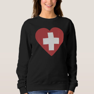 Sudadera Bandera nacional de Suiza de recuerdo para hombres